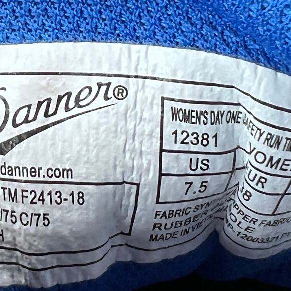 Danner Run Time 3" Composite Non-Metallic Toe Sneaker Gray/Blue 12381 Women 7.5M - Picture 9 of 10